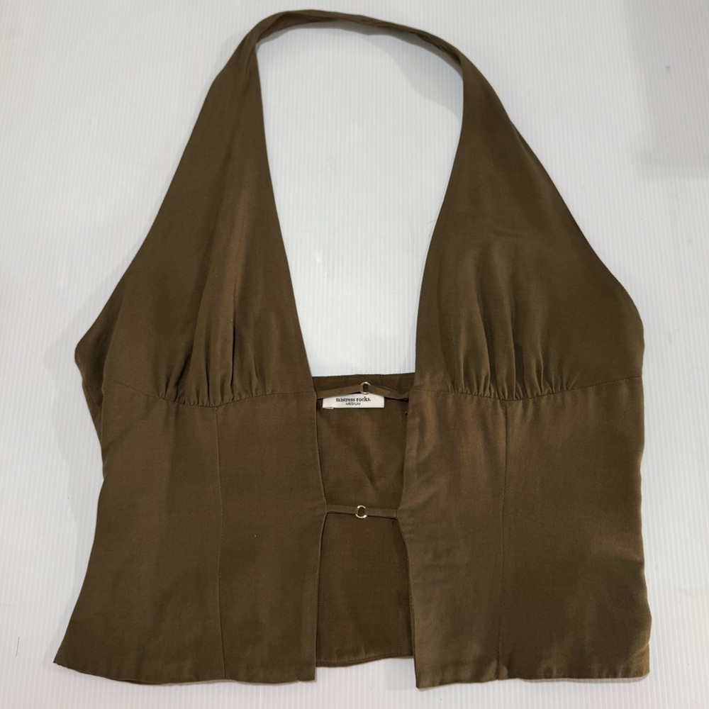 Open Front Halter Top
Mistress Rocks Size M - Green - Picture 4 of 11